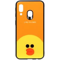 Чохол-накладка TOTO Cartoon Print Glass Case Samsung Galaxy A40 Line friends Sally
